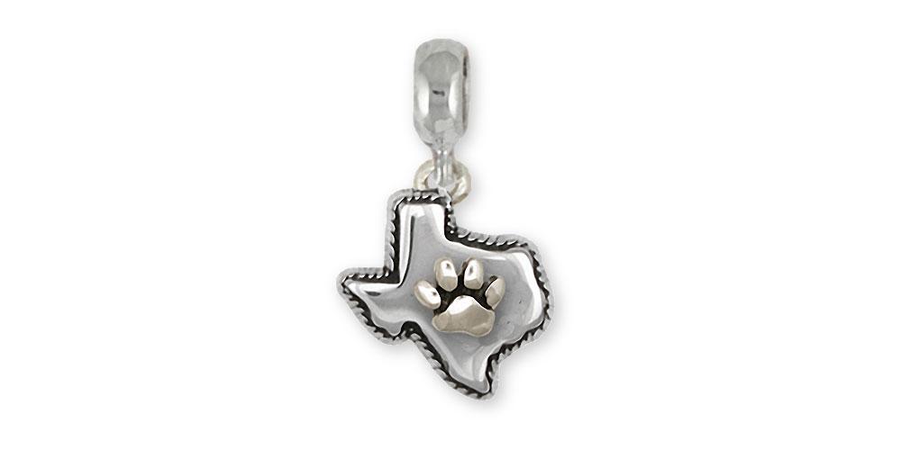 State Of Texas Charms State Of Texas Charm Slide Sterling Silver Paw Jewelry State Of Texas jewelry