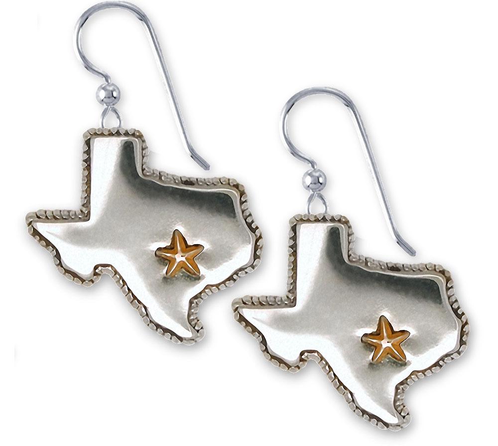 State Of Texas Charms State Of Texas Earrings Sterling Silver Texas Jewelry State Of Texas jewelry