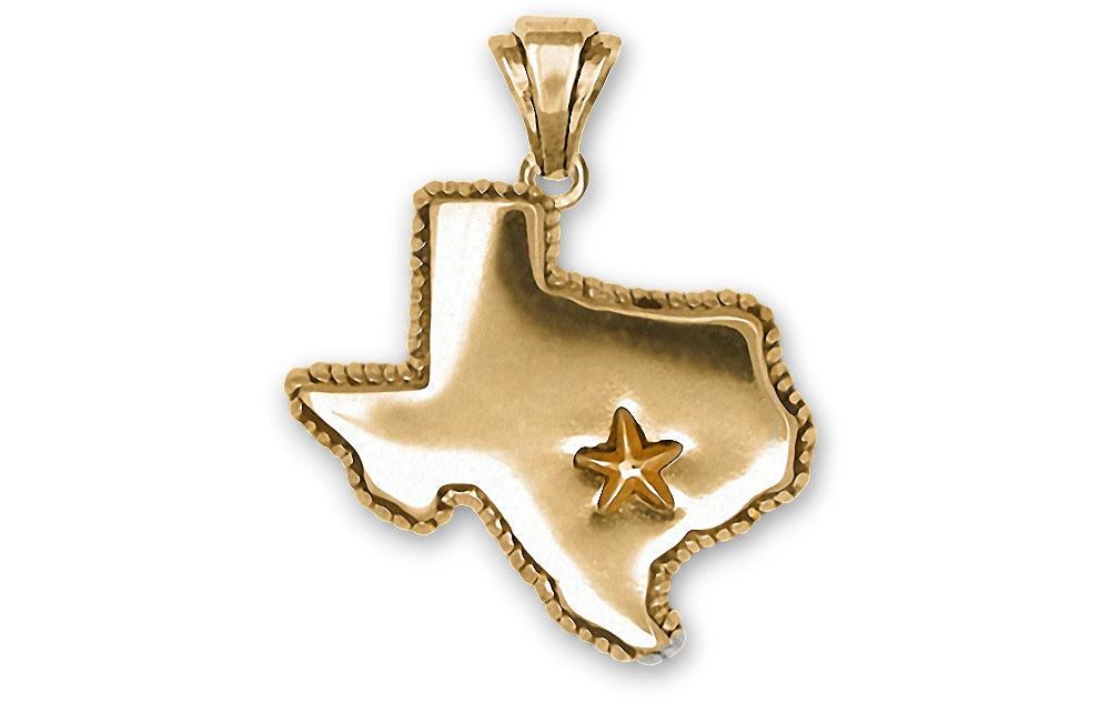 State Of Texas Charms State Of Texas Pendant 14k Gold Texas Jewelry State Of Texas jewelry