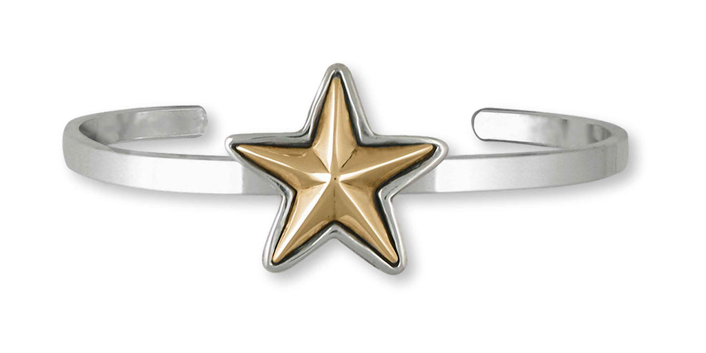 Star Charms Star Bracelet Sterling Silver And Yellow Bronze Texas Star Jewelry Star jewelry