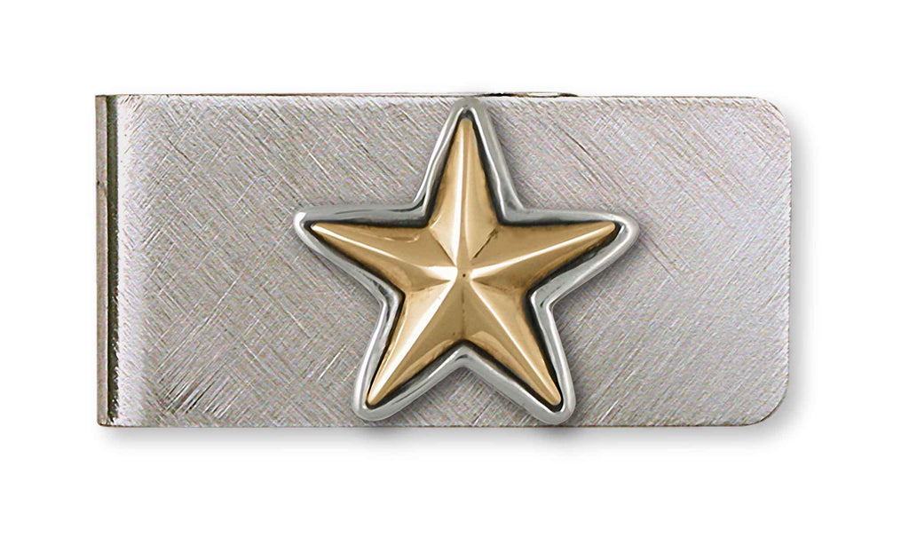 Star Charms Star Money Clip Sterling Silver And Yellow Bronze Texas Star Jewelry Star jewelry