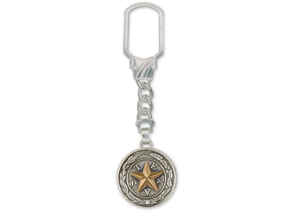 Texas Charms Texas Key Ring Sterling Silver Texas Jewelry Texas jewelry