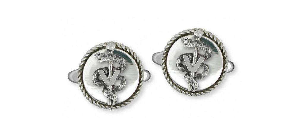 Veterinary Caduceus Charms Veterinary Caduceus Cufflinks Sterling Silver Veterinary Caduceus Jewelry Veterinary Caduceus jewelry