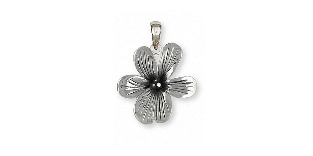 Violet Charms Violet Pendant Sterling Silver Flower Jewelry Violet jewelry