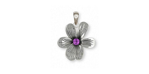 Violet Jewelry Triple Violet Necklace Jewelry high quality Sterling Silver Handmade Flower Necklace VT2-A