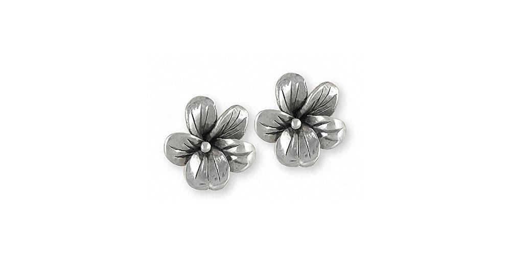 Violet Charms Violet Earrings Sterling Silver Flower Jewelry Violet jewelry