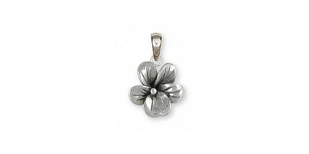 Violet Charms Violet Pendant Sterling Silver Flower Jewelry Violet jewelry