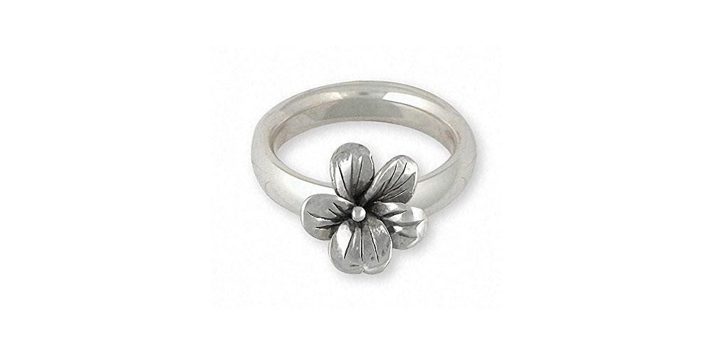 Violet Charms Violet Ring Sterling Silver Flower Jewelry Violet jewelry