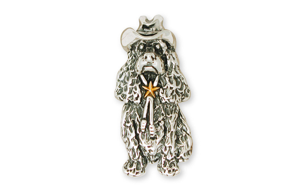 Cocker Spaniel Cowboy Charms Cocker Spaniel Cowboy Brooch Pin Handmade Sterling Silver Dog Jewelry Cocker Spaniel Cowboy jewelry