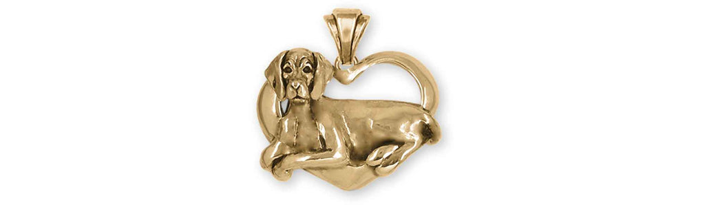 Weimaraner Charms Weimaraner Pendant 14k Yellow Gold Weimaraner Jewelry Weimaraner jewelry