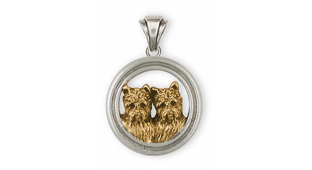 Westie Charms Westie Pendant Silver And Gold West Highland White Terrier Jewelry Westie jewelry