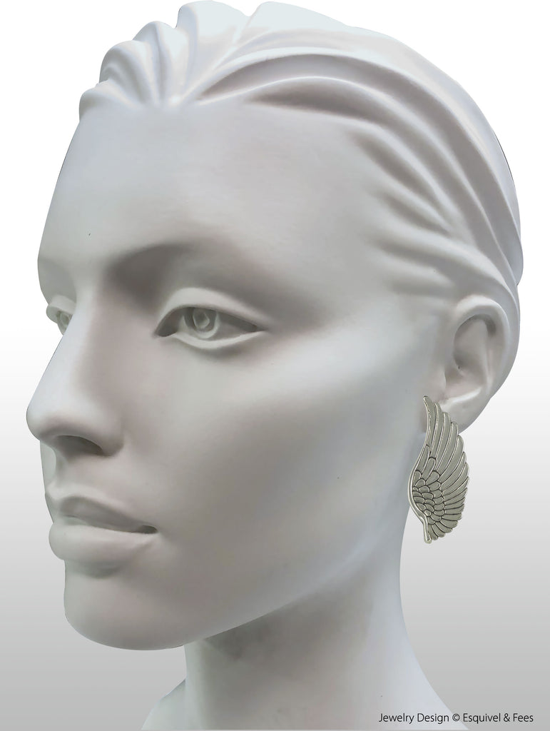 Wing Jewelry Sterling Silver Handmade Wing Earrings  WNG1-E