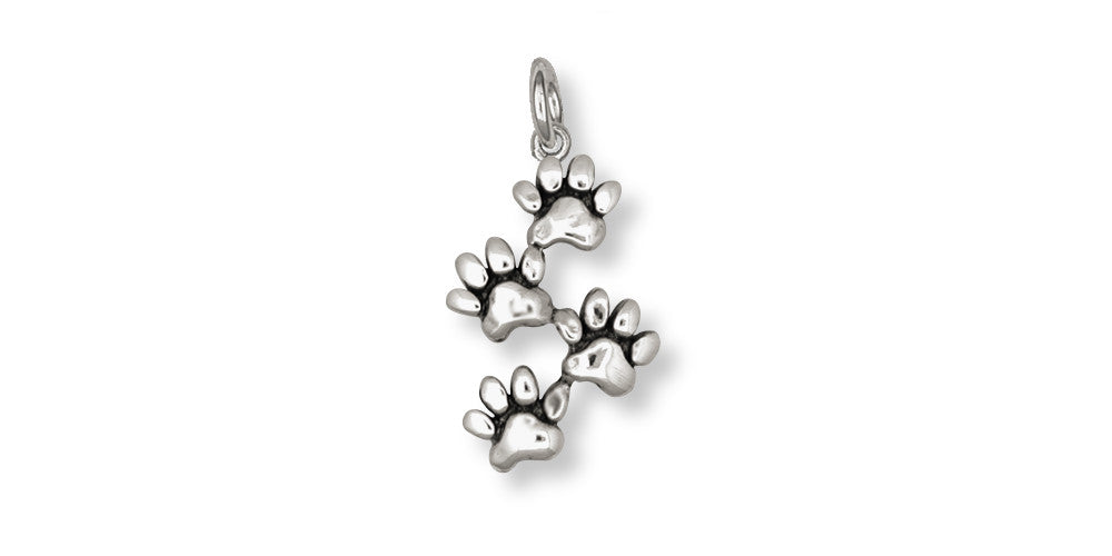 Dog Paw Charms Dog Paw Charm Sterling Silver Dog Jewelry Dog Paw jewelry