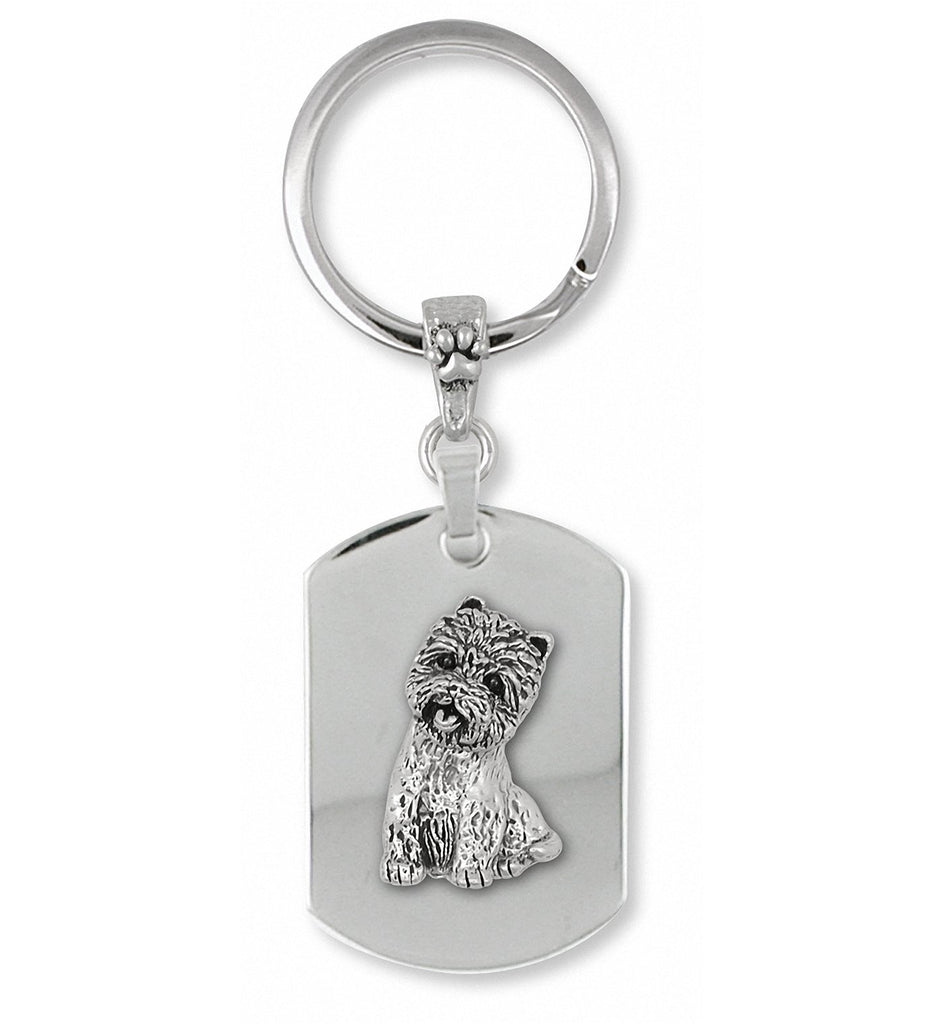 Cairn Terrier Charms Cairn Terrier Key Ring Sterling Silver Dog Jewelry Cairn Terrier jewelry