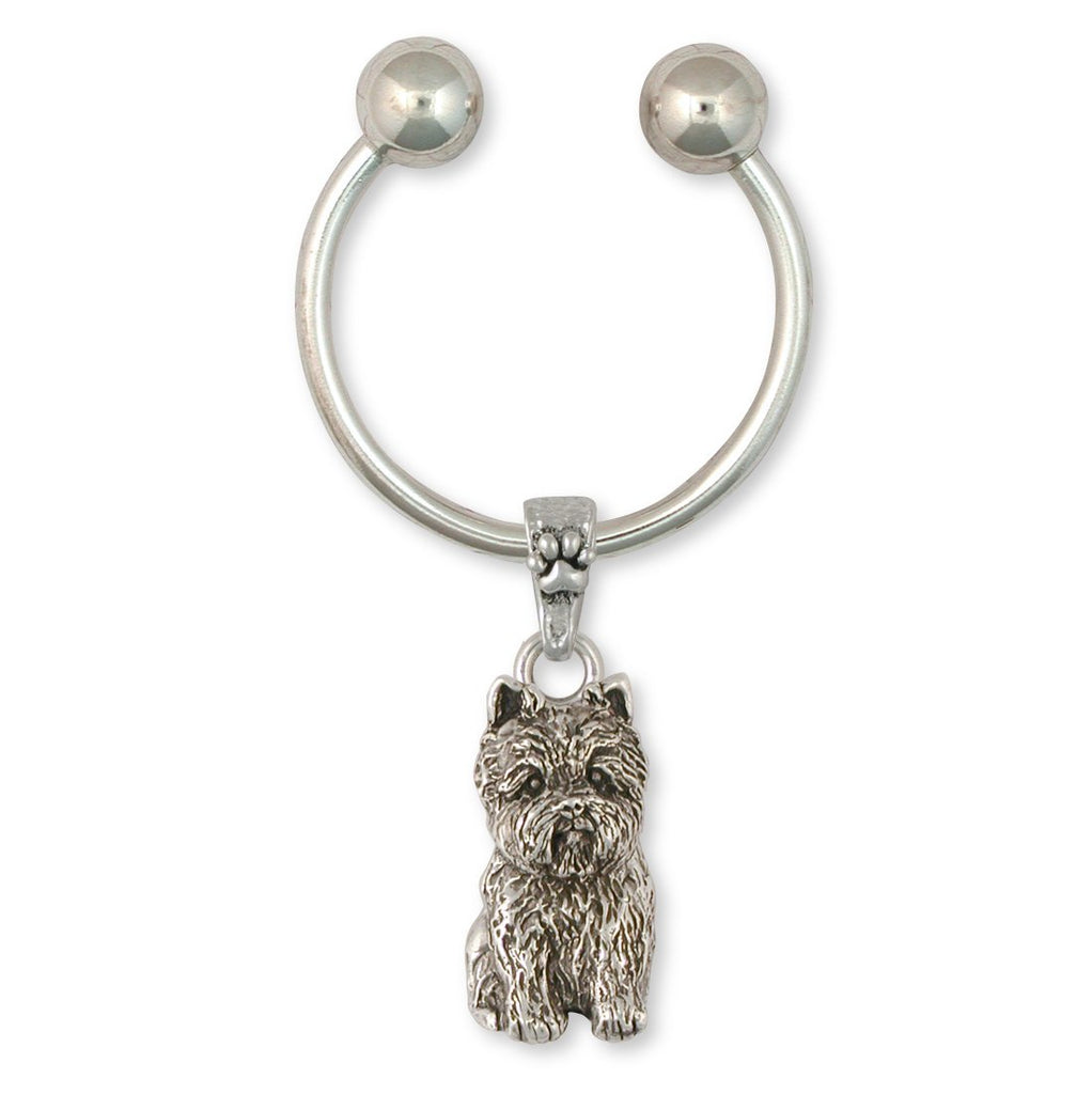 Westie Charms Westie Key Ring Sterling Silver West Highland White Terrier Jewelry Westie jewelry
