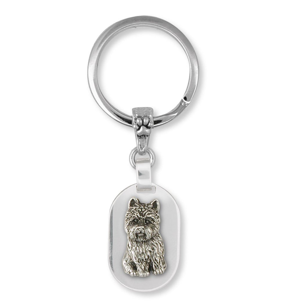 Cairn Terrier Charms Cairn Terrier Key Ring Sterling Silver Dog Jewelry Cairn Terrier jewelry