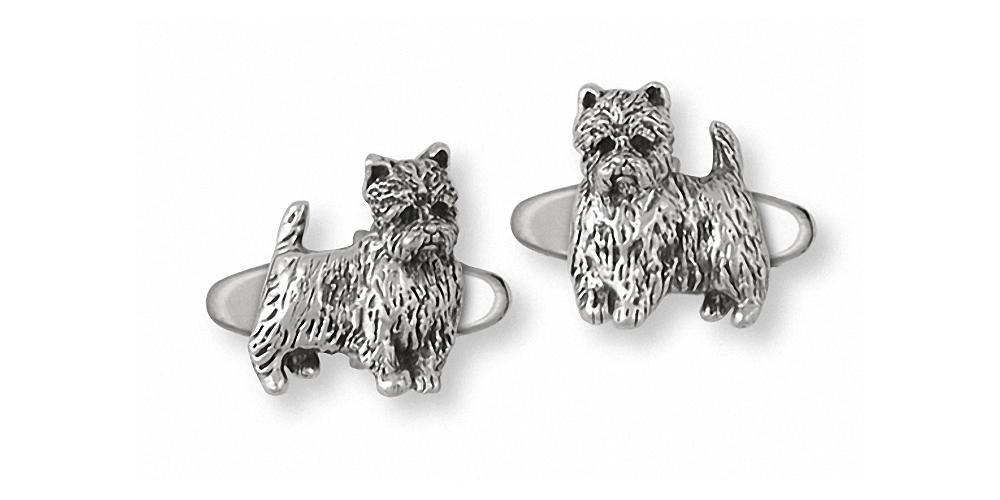 Westie Charms Westie Cufflinks Sterling Silver West Highland White Terrier Jewelry Westie jewelry