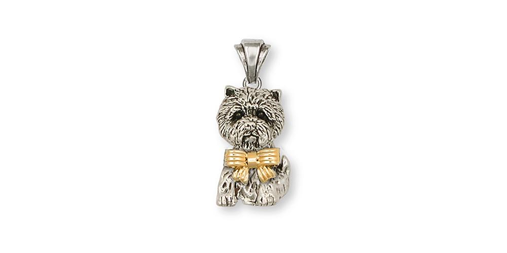 Cairn Terrier Charms Cairn Terrier Pendant Silver And Gold Dog Jewelry Cairn Terrier jewelry