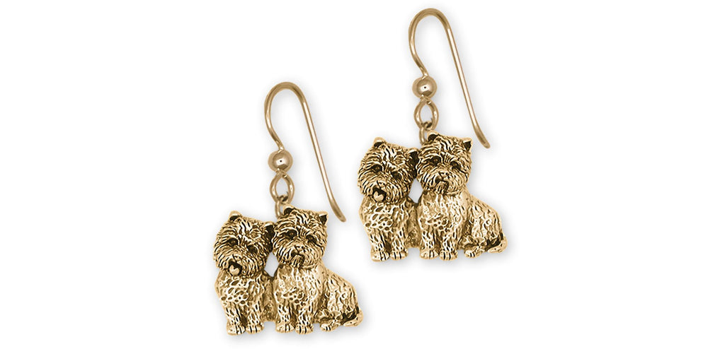 Westie Charms Westie Earrings 14k Yellow Gold Westie Jewelry Westie jewelry