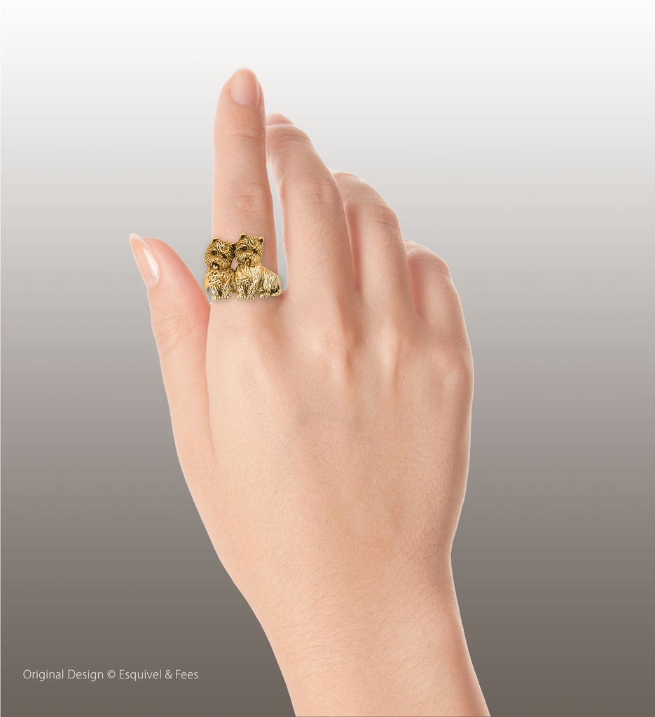 Westie Jewelry 14k Yellow Gold Handmade Westie Ring  WT61X-RG