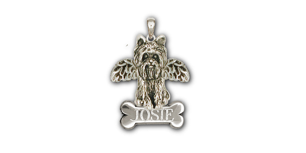 Yorkie Yorkshire  Terrier Angel Charms Yorkie Yorkshire  Terrier Angel Personalized Pendant Sterling Silver Dog Jewelry Yorkie Yorkshire  Terrier Angel jewelry