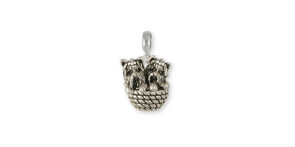 Yorkie Yorshire Terrier Charms Yorkie Yorshire Terrier Charm Slide Sterling Silver Dog Jewelry Yorkie Yorshire Terrier jewelry