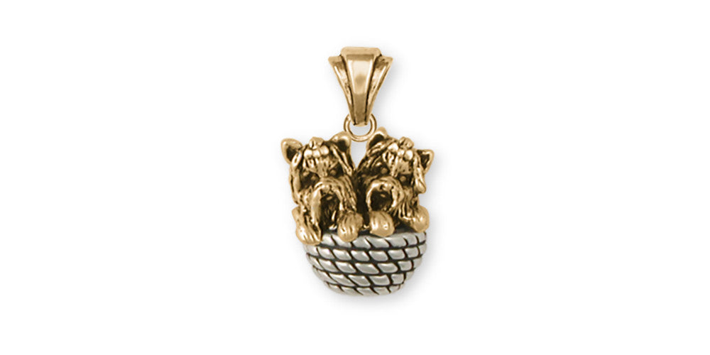 Yorkie Yorshire Terrier Charms Yorkie Yorshire Terrier Pendant Gold Vermeil Dog Jewelry Yorkie Yorshire Terrier jewelry