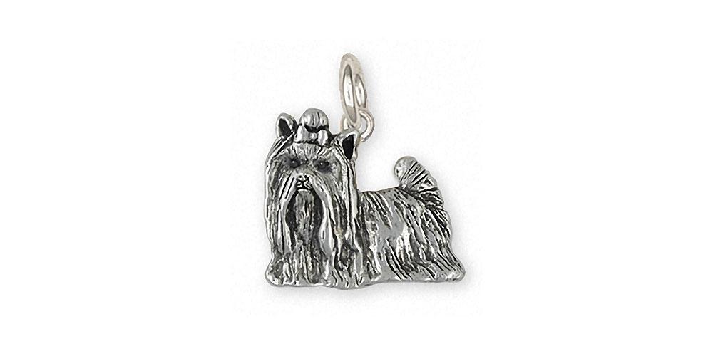 Yorkie Charms Yorkie Charm Sterling Silver Yorkshire Terrier Jewelry Yorkie jewelry