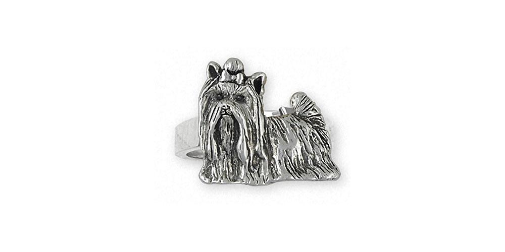 Yorkie Charms Yorkie Ring Sterling Silver Yorkshire Terrier Jewelry Yorkie jewelry