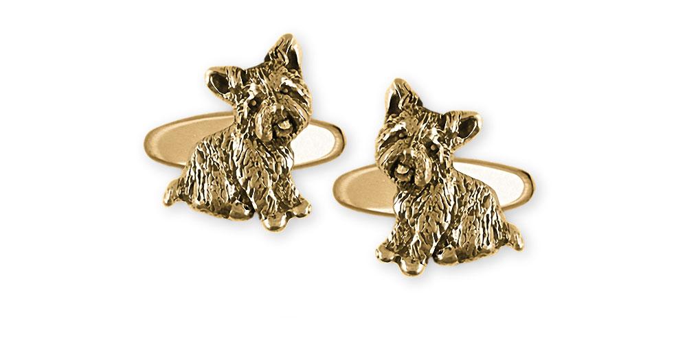 Yorkie Charms Yorkie Cufflinks 14k Gold Yorkshire Terrier Jewelry Yorkie jewelry