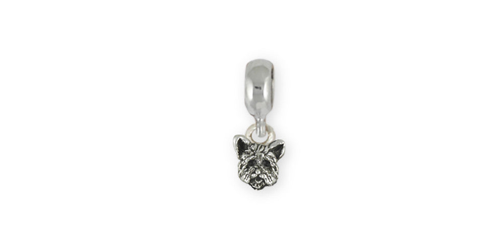 Yorkie Puppy Charms Yorkie Puppy Charm Slide Sterling Silver Dog Jewelry Yorkie Puppy jewelry