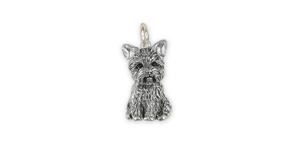 Yorkie Charms Yorkie Charm Sterling Silver Yorkshire Terrier Jewelry Yorkie jewelry