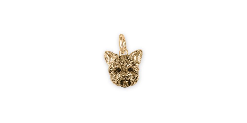 Yorkie Charms Yorkie Charm 14k Gold Yorkshire Terrier Jewelry Yorkie jewelry
