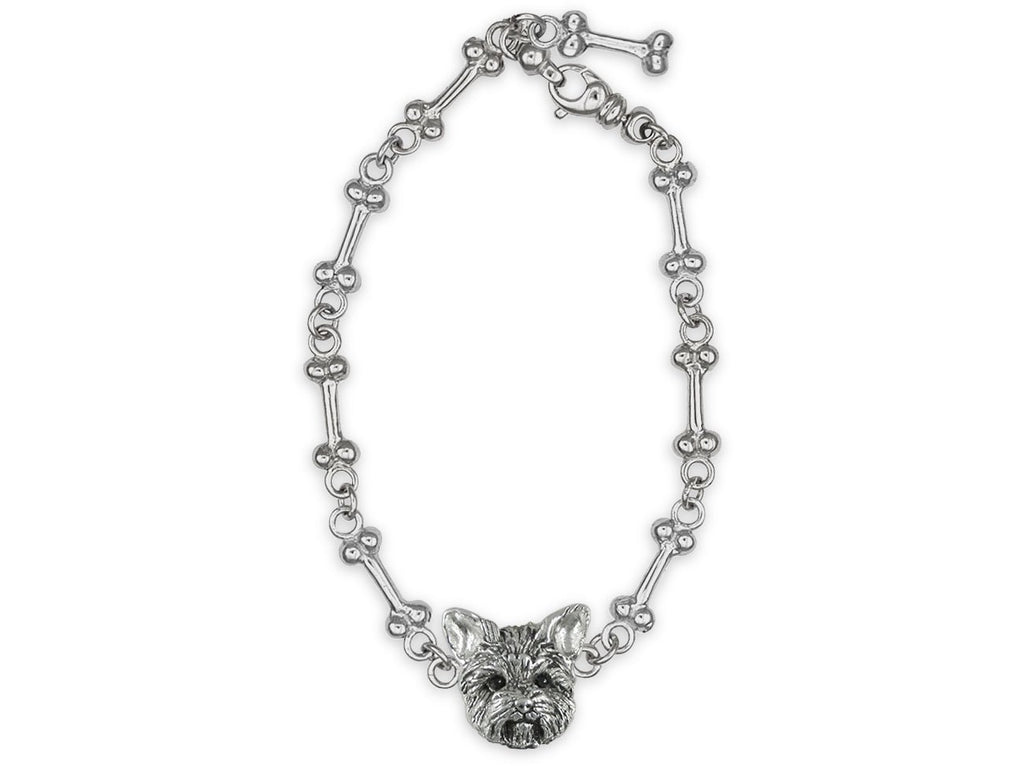 Yorkie Charms Yorkie Bracelet Sterling Silver Yorkshire Terrier Jewelry Yorkie jewelry