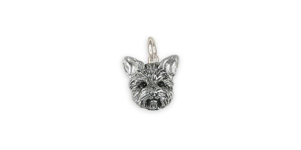 Yorkie Charms Yorkie Charm Sterling Silver Yorkshire Terrier Jewelry Yorkie jewelry