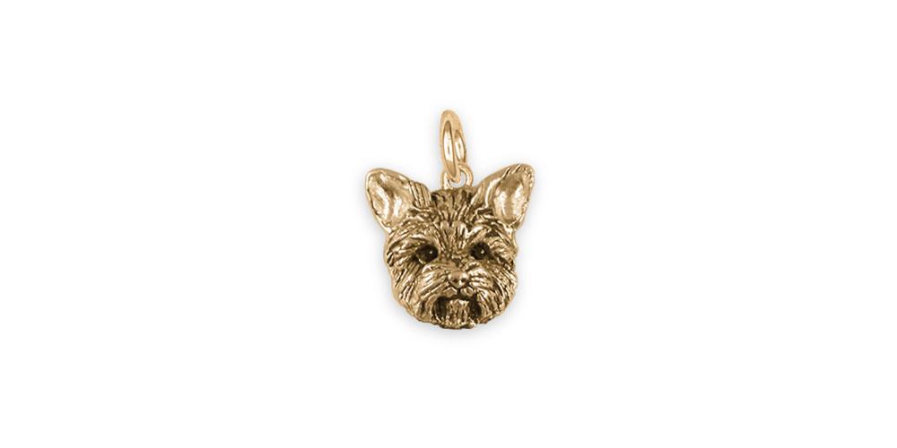 Yorkie Charms Yorkie Charm 14k Gold Yorkshire Terrier Jewelry Yorkie jewelry