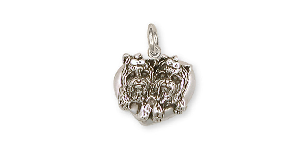 Yorkie Yorkshire Terrier Charms Yorkie Yorkshire Terrier Charm Sterling Silver Dog Jewelry Yorkie Yorkshire Terrier jewelry